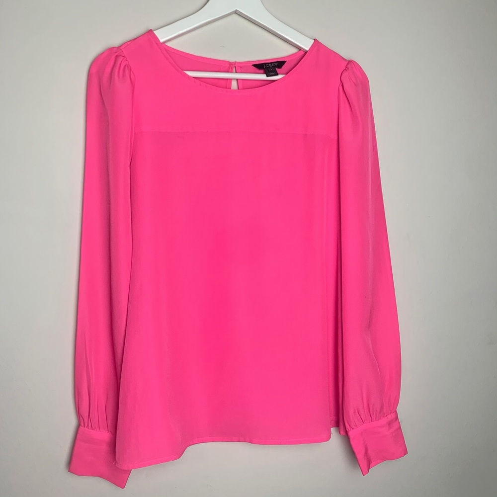 J. Crew Long Sleeve Top Hot Pink